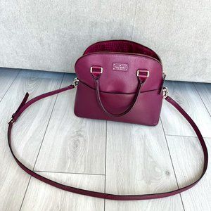Kate Spade Plum Purple Leather Medium Satchel Bag Purse